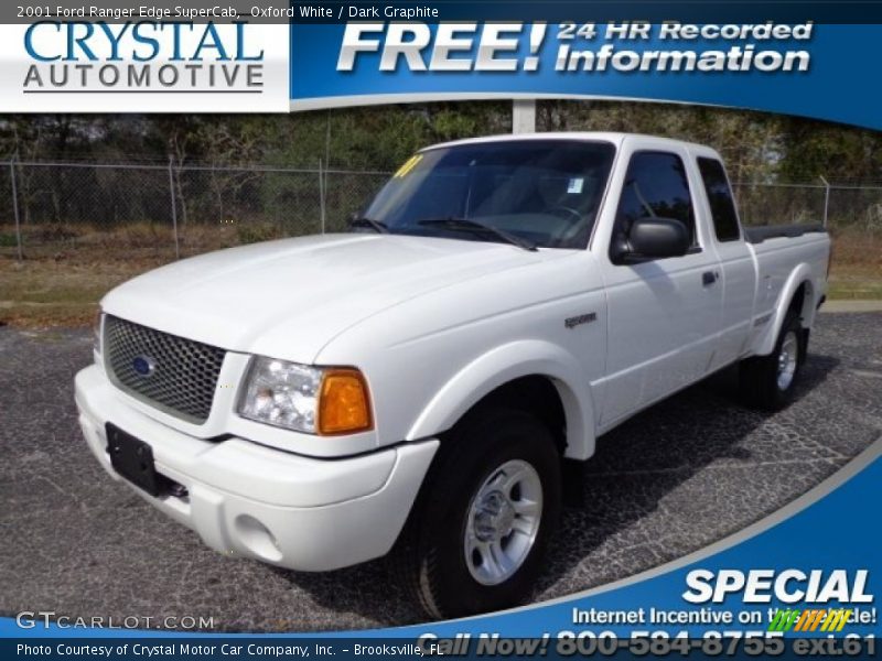 Oxford White / Dark Graphite 2001 Ford Ranger Edge SuperCab