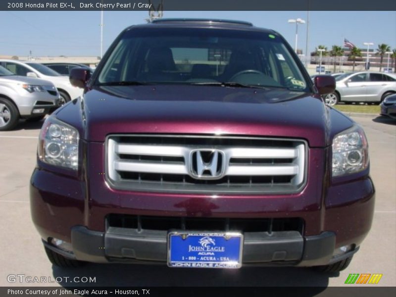 Dark Cherry Pearl / Gray 2008 Honda Pilot EX-L