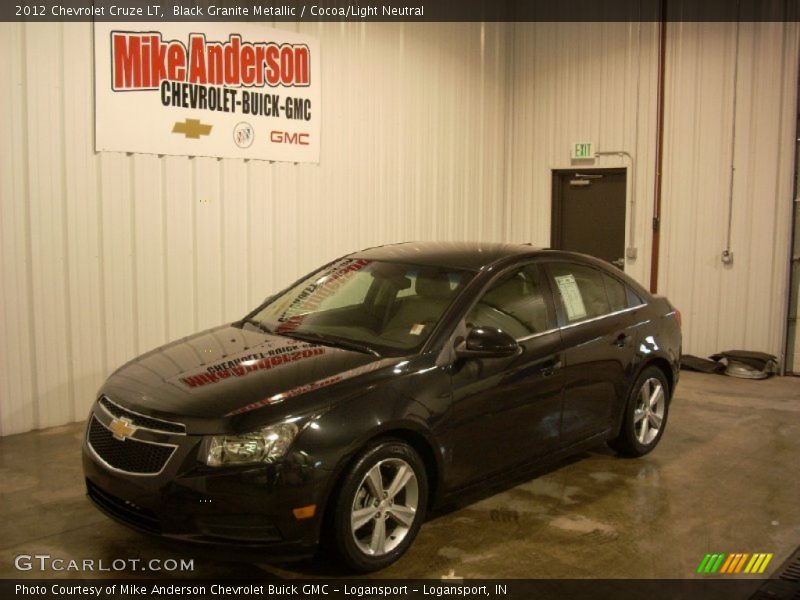 Black Granite Metallic / Cocoa/Light Neutral 2012 Chevrolet Cruze LT