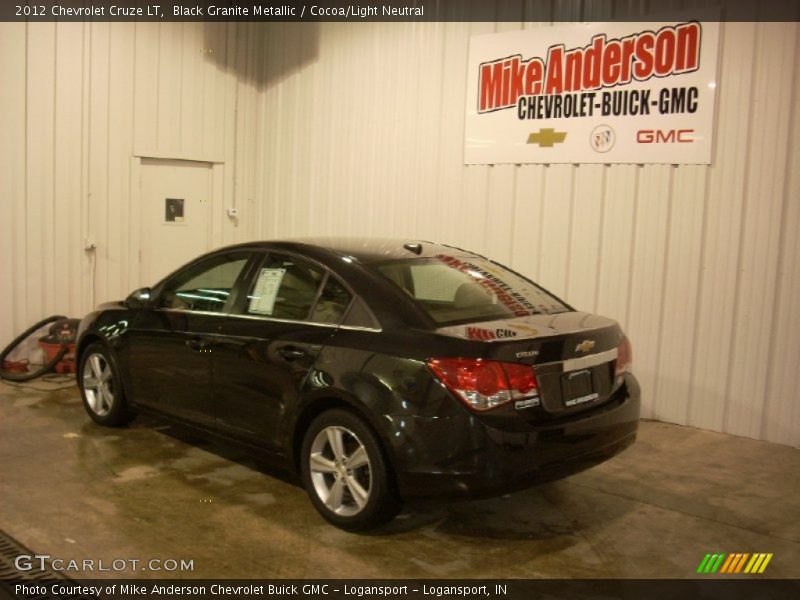 Black Granite Metallic / Cocoa/Light Neutral 2012 Chevrolet Cruze LT