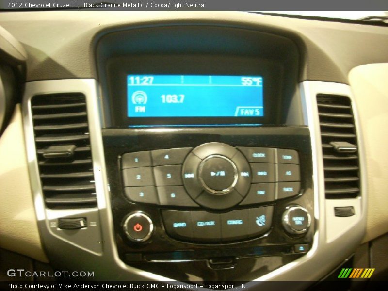 Black Granite Metallic / Cocoa/Light Neutral 2012 Chevrolet Cruze LT