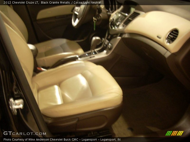 Black Granite Metallic / Cocoa/Light Neutral 2012 Chevrolet Cruze LT