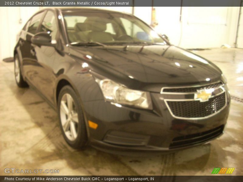 Black Granite Metallic / Cocoa/Light Neutral 2012 Chevrolet Cruze LT