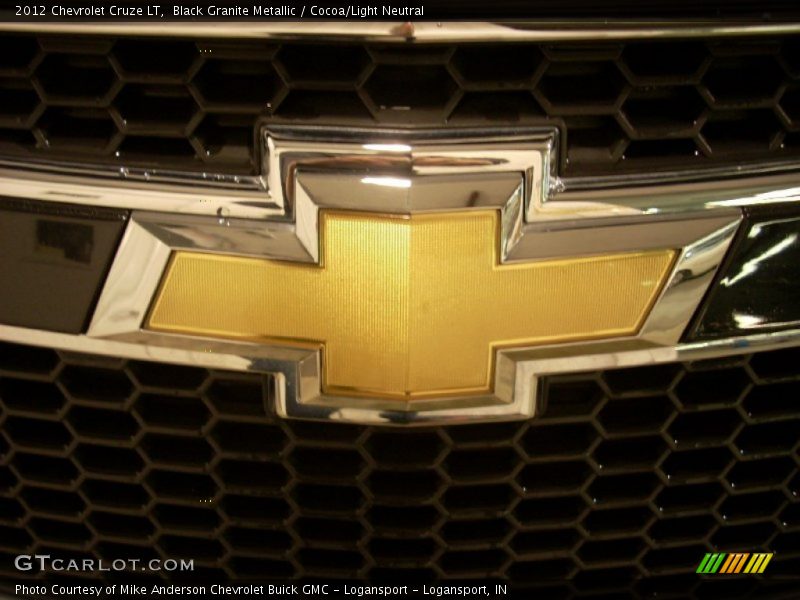 Black Granite Metallic / Cocoa/Light Neutral 2012 Chevrolet Cruze LT