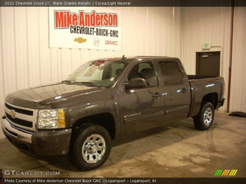 Black Granite Metallic / Cocoa/Light Neutral 2012 Chevrolet Cruze LT