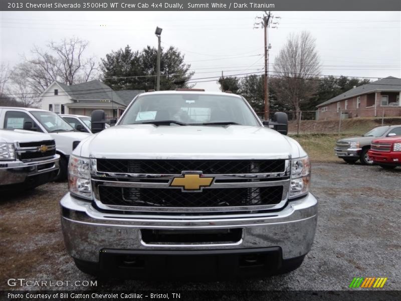 Summit White / Dark Titanium 2013 Chevrolet Silverado 3500HD WT Crew Cab 4x4 Dually