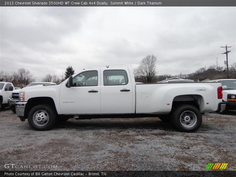 Summit White / Dark Titanium 2013 Chevrolet Silverado 3500HD WT Crew Cab 4x4 Dually