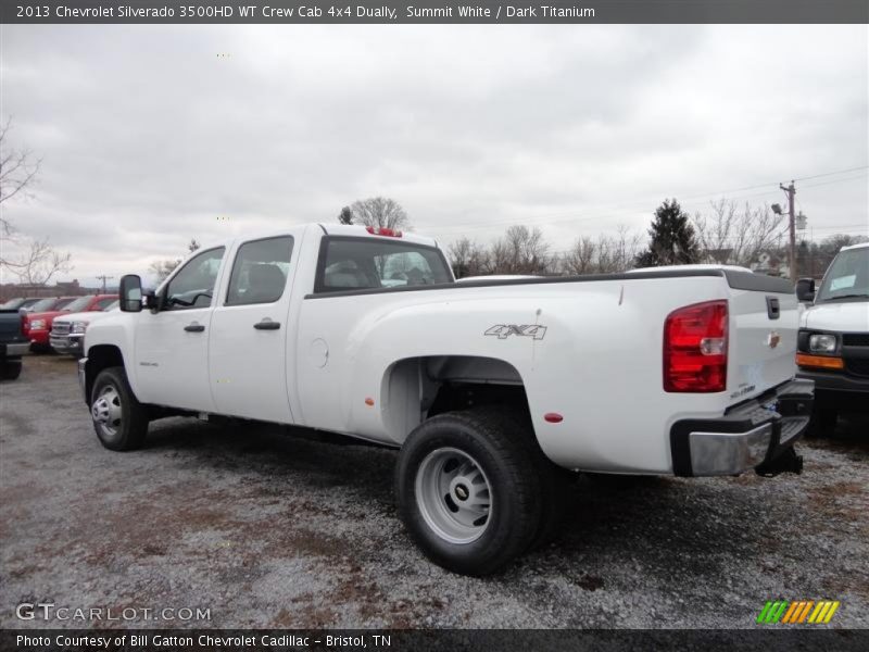 Summit White / Dark Titanium 2013 Chevrolet Silverado 3500HD WT Crew Cab 4x4 Dually