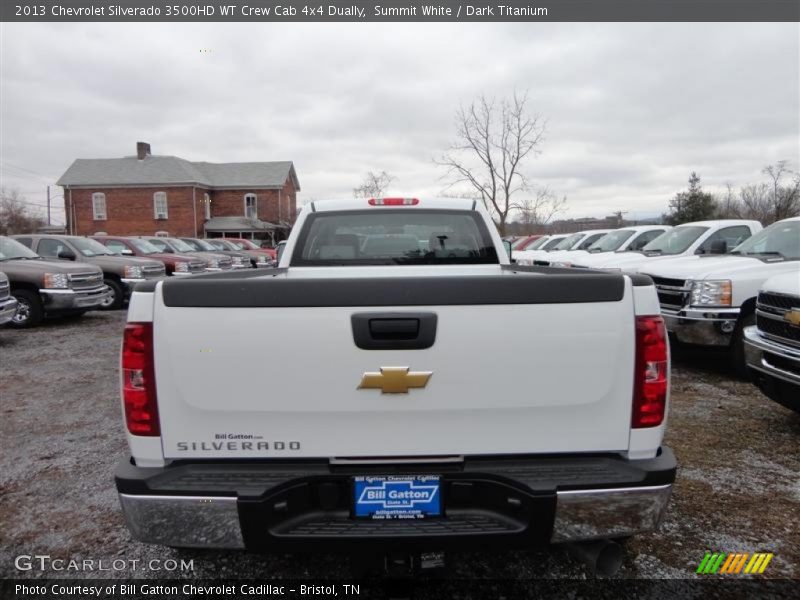 Summit White / Dark Titanium 2013 Chevrolet Silverado 3500HD WT Crew Cab 4x4 Dually