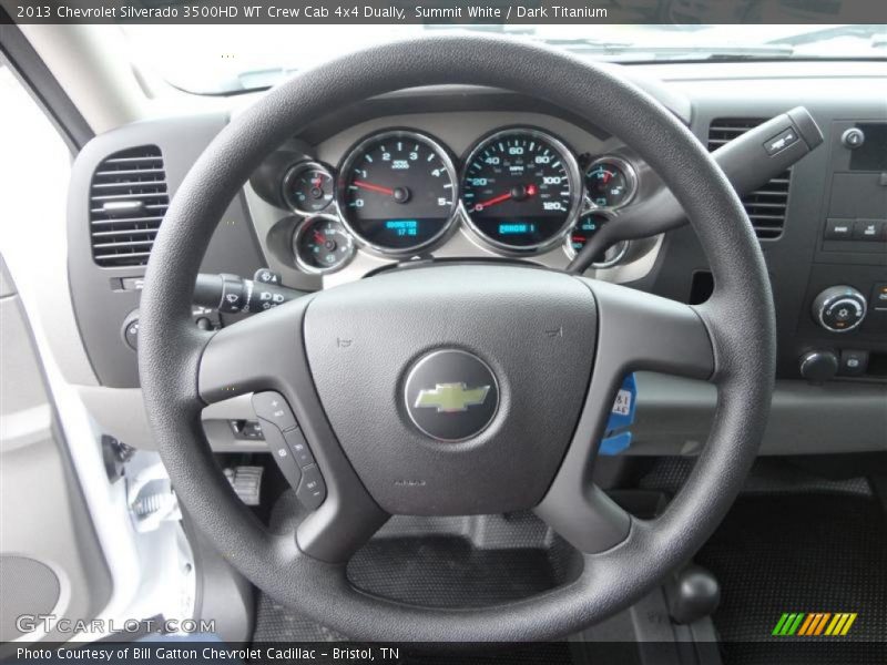 Summit White / Dark Titanium 2013 Chevrolet Silverado 3500HD WT Crew Cab 4x4 Dually
