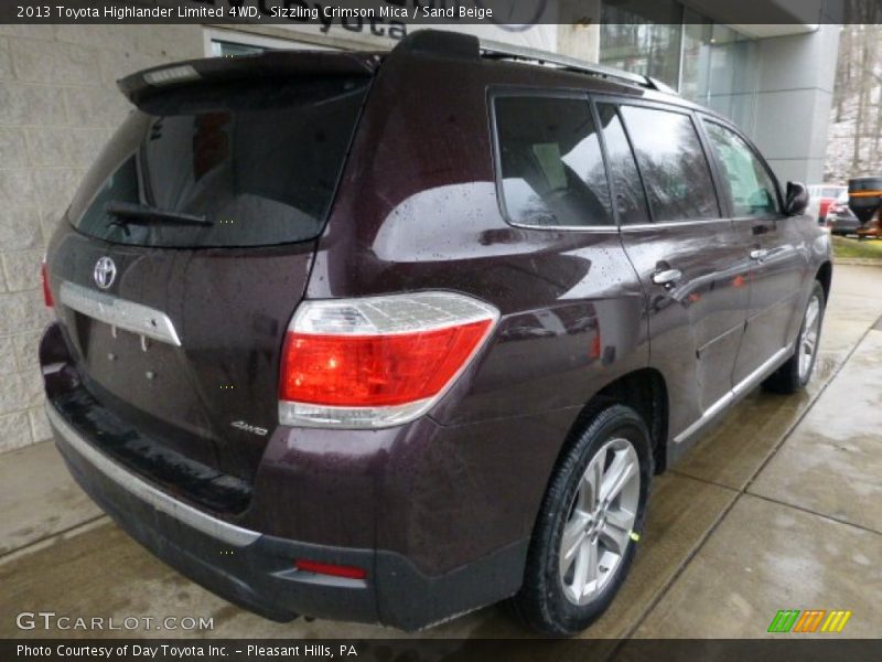 Sizzling Crimson Mica / Sand Beige 2013 Toyota Highlander Limited 4WD