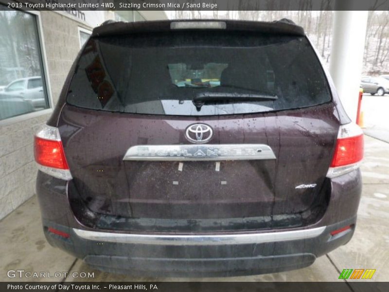 Sizzling Crimson Mica / Sand Beige 2013 Toyota Highlander Limited 4WD