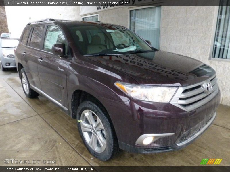Sizzling Crimson Mica / Sand Beige 2013 Toyota Highlander Limited 4WD