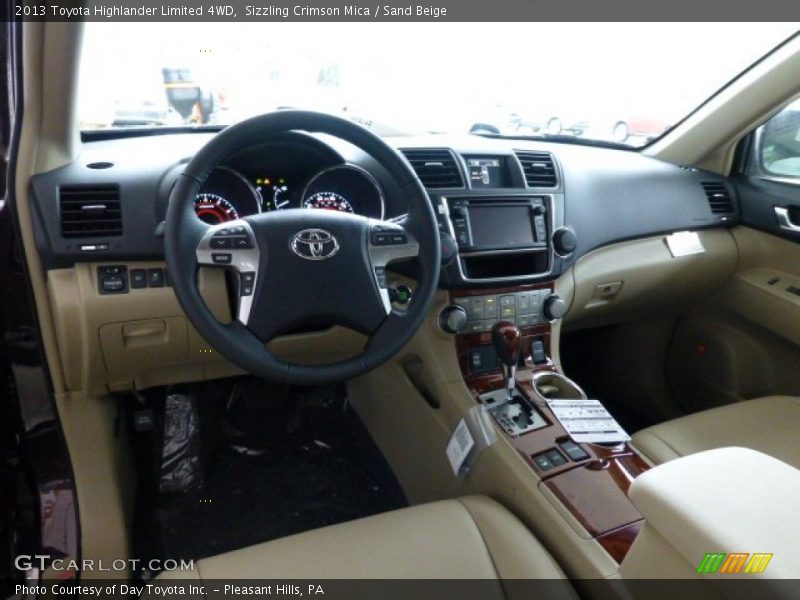 Sizzling Crimson Mica / Sand Beige 2013 Toyota Highlander Limited 4WD