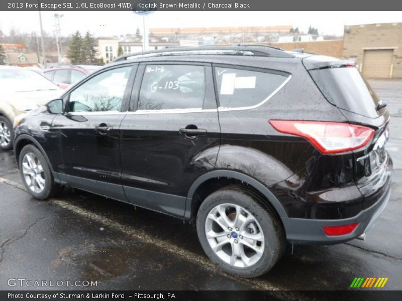 Kodiak Brown Metallic / Charcoal Black 2013 Ford Escape SEL 1.6L EcoBoost 4WD