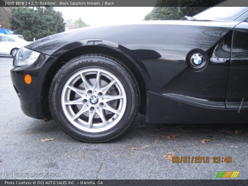 Black Sapphire Metallic / Black 2005 BMW Z4 2.5i Roadster