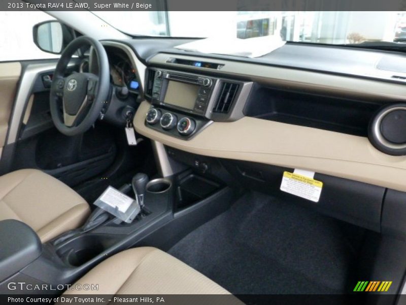 Super White / Beige 2013 Toyota RAV4 LE AWD
