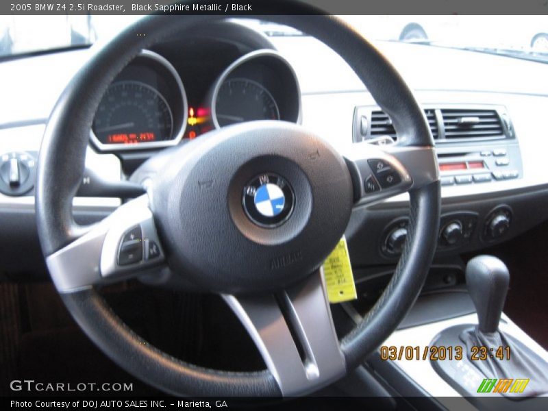 Black Sapphire Metallic / Black 2005 BMW Z4 2.5i Roadster