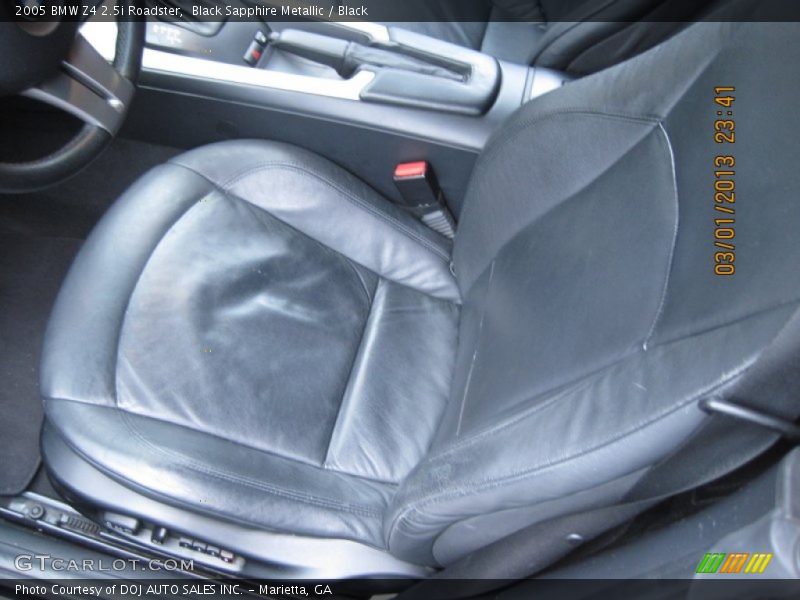 Black Sapphire Metallic / Black 2005 BMW Z4 2.5i Roadster