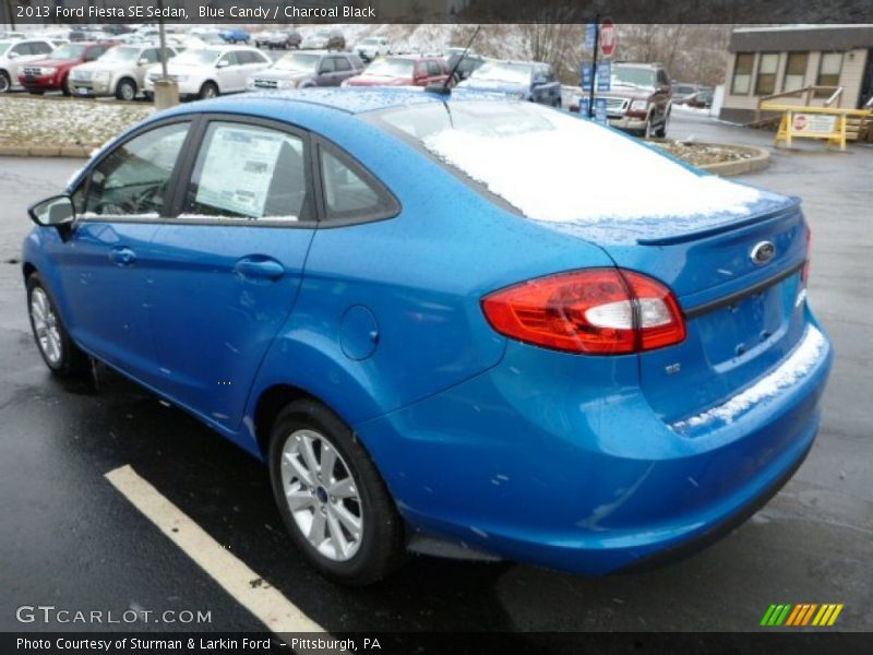 Blue Candy / Charcoal Black 2013 Ford Fiesta SE Sedan
