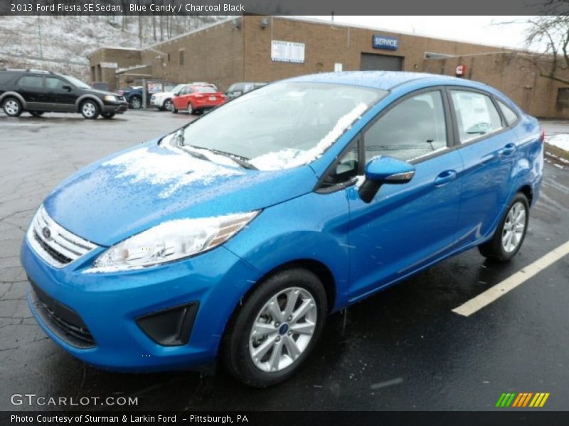 Blue Candy / Charcoal Black 2013 Ford Fiesta SE Sedan