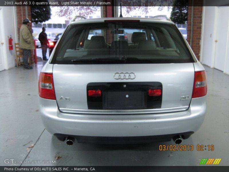 Light Silver Metallic / Platinum 2003 Audi A6 3.0 quattro Avant