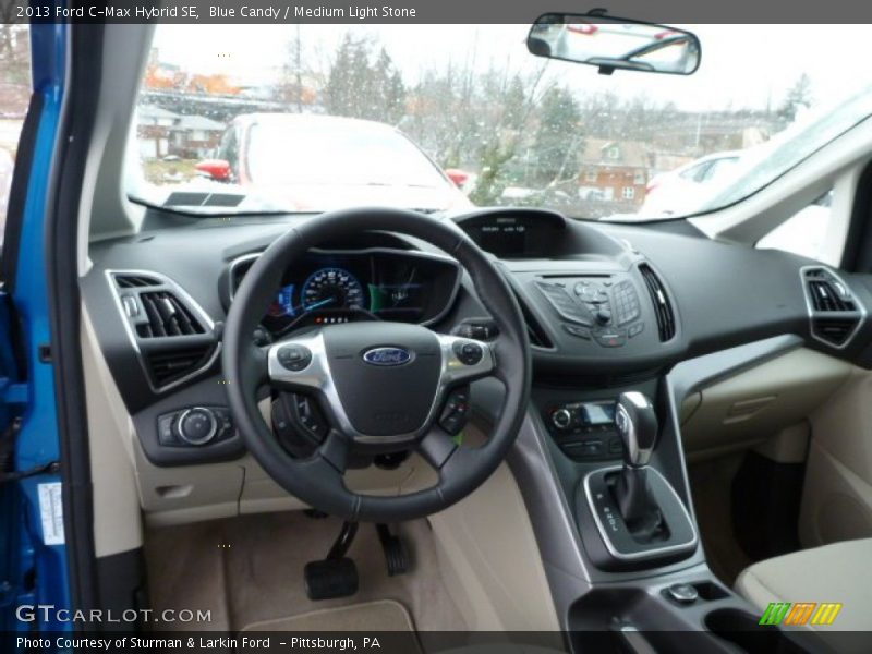 Blue Candy / Medium Light Stone 2013 Ford C-Max Hybrid SE
