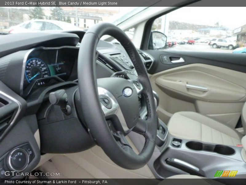 Blue Candy / Medium Light Stone 2013 Ford C-Max Hybrid SE