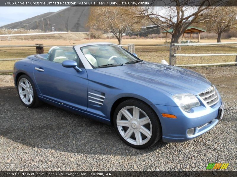 Aero Blue Pearl / Dark Slate Gray/Vanilla 2006 Chrysler Crossfire Limited Roadster