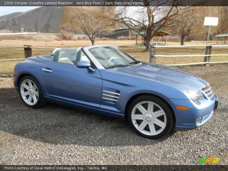 Aero Blue Pearl / Dark Slate Gray/Vanilla 2006 Chrysler Crossfire Limited Roadster