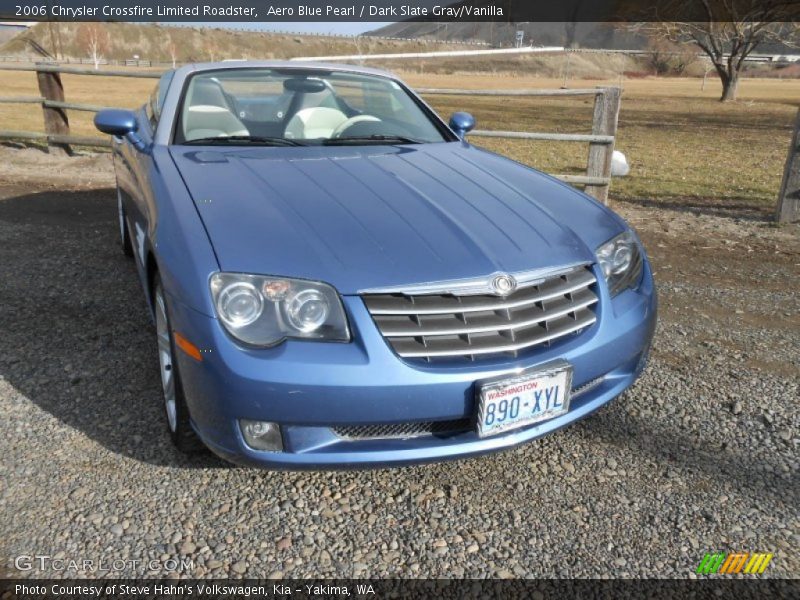 Aero Blue Pearl / Dark Slate Gray/Vanilla 2006 Chrysler Crossfire Limited Roadster