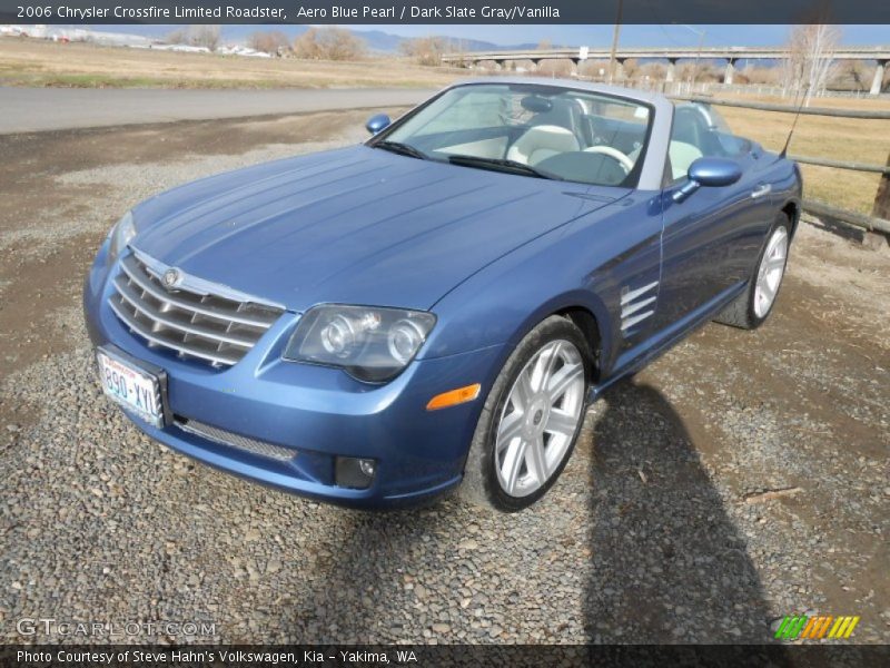 Aero Blue Pearl / Dark Slate Gray/Vanilla 2006 Chrysler Crossfire Limited Roadster