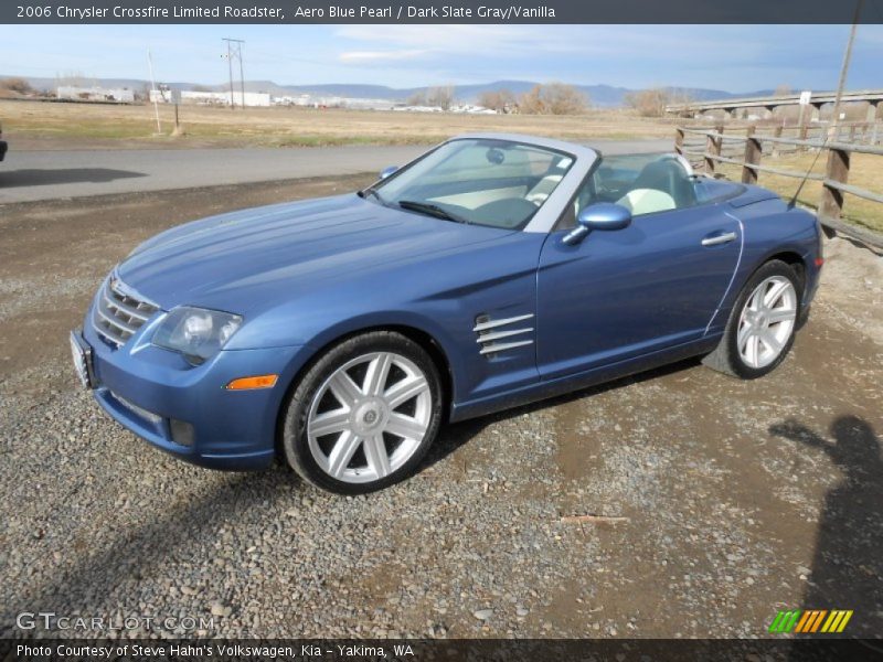 Aero Blue Pearl / Dark Slate Gray/Vanilla 2006 Chrysler Crossfire Limited Roadster