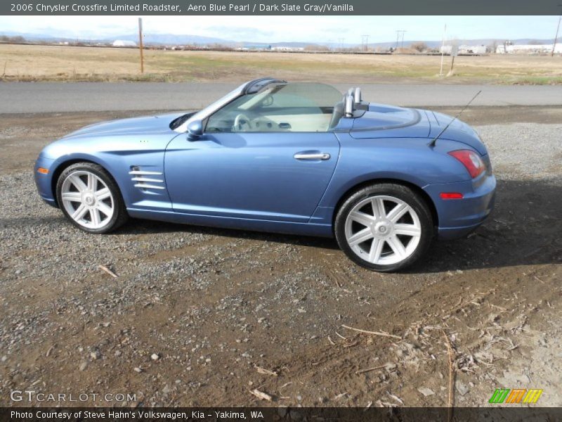 Aero Blue Pearl / Dark Slate Gray/Vanilla 2006 Chrysler Crossfire Limited Roadster