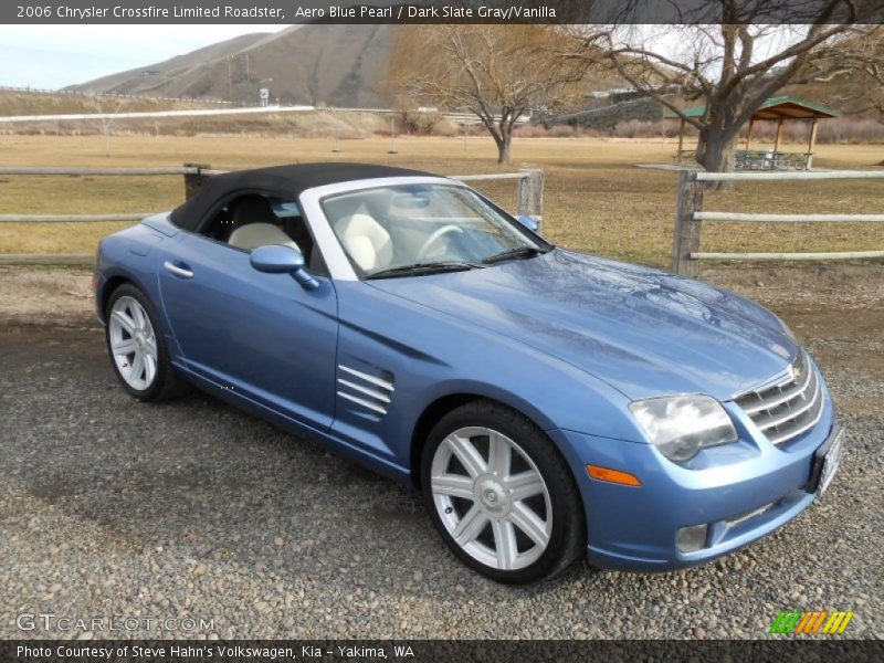 Aero Blue Pearl / Dark Slate Gray/Vanilla 2006 Chrysler Crossfire Limited Roadster