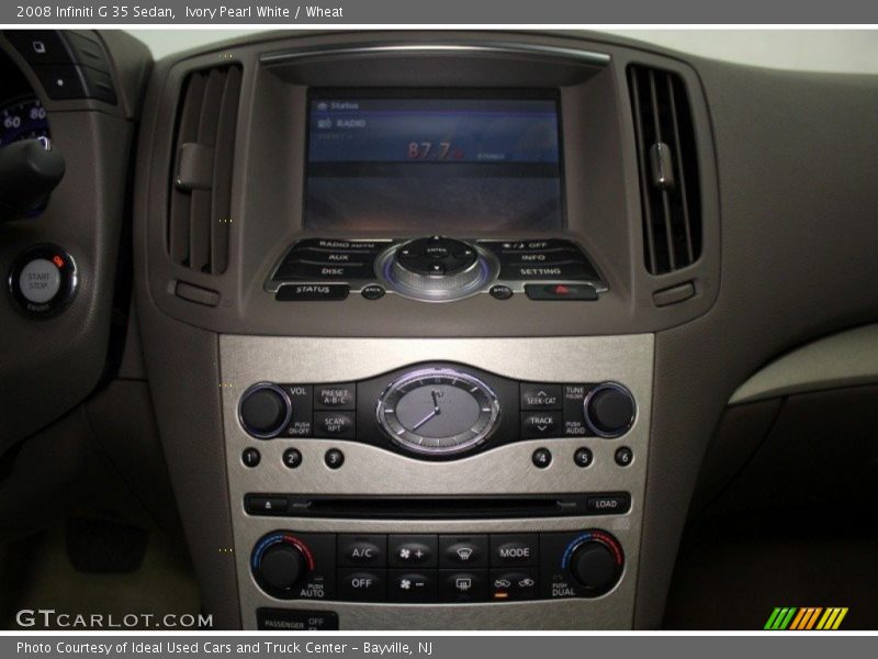 Ivory Pearl White / Wheat 2008 Infiniti G 35 Sedan