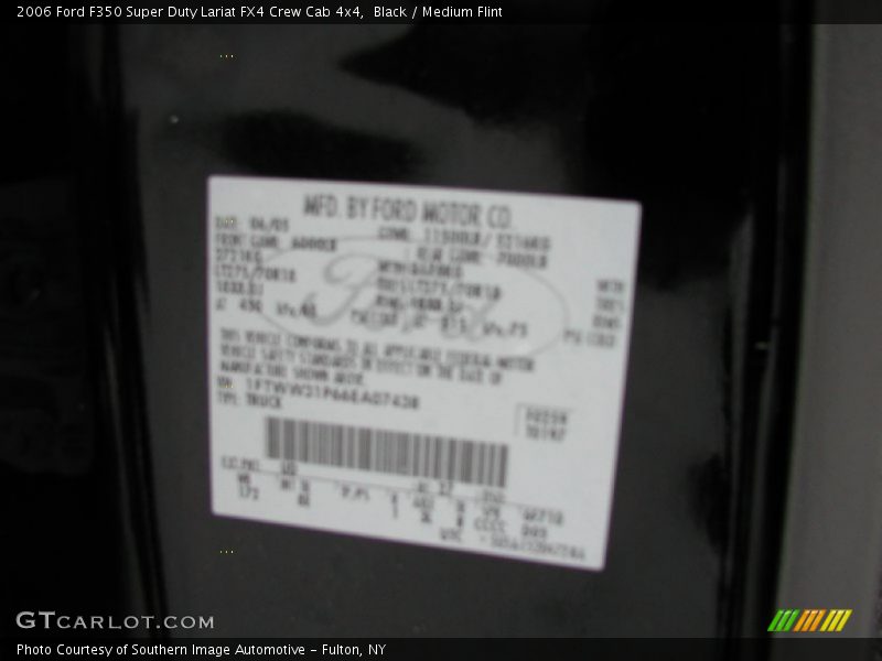 Black / Medium Flint 2006 Ford F350 Super Duty Lariat FX4 Crew Cab 4x4