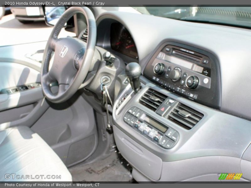 Crystal Black Pearl / Gray 2010 Honda Odyssey EX-L