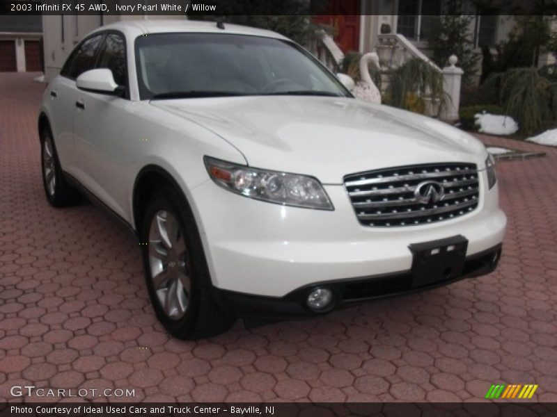 Ivory Pearl White / Willow 2003 Infiniti FX 45 AWD