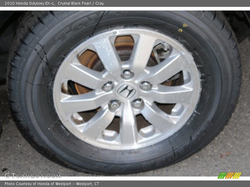 Crystal Black Pearl / Gray 2010 Honda Odyssey EX-L