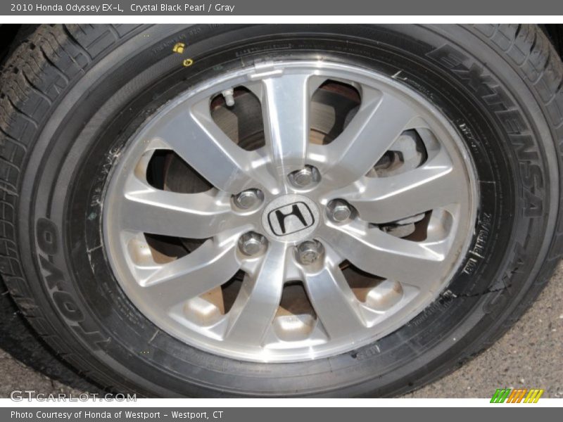Crystal Black Pearl / Gray 2010 Honda Odyssey EX-L
