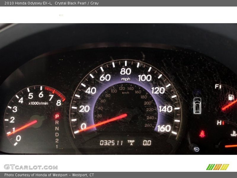 Crystal Black Pearl / Gray 2010 Honda Odyssey EX-L