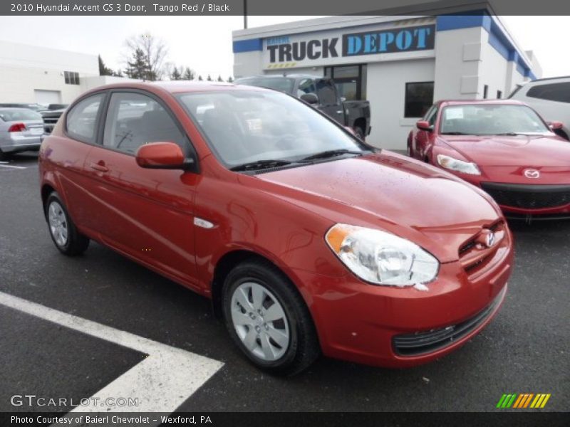 Tango Red / Black 2010 Hyundai Accent GS 3 Door