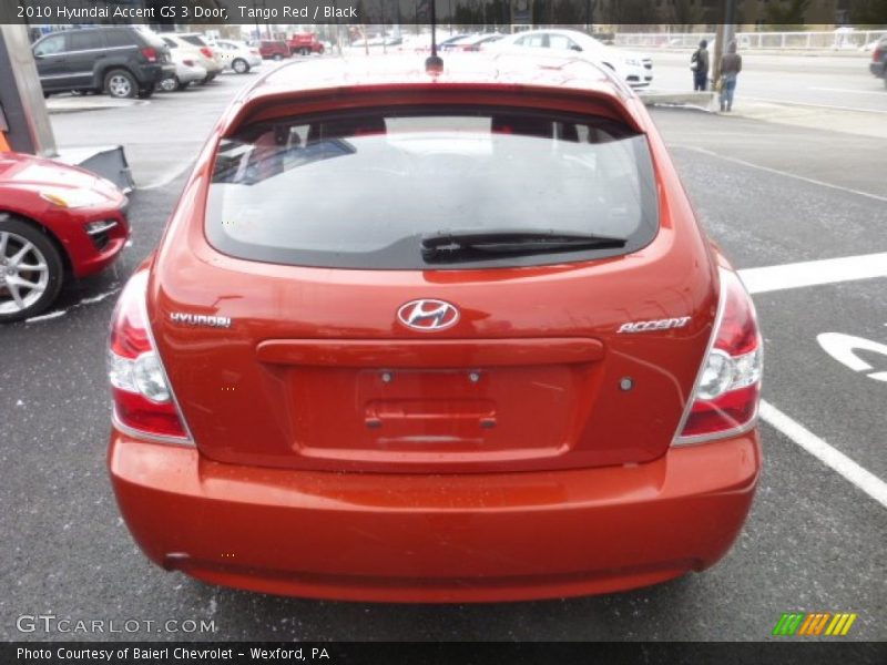 Tango Red / Black 2010 Hyundai Accent GS 3 Door