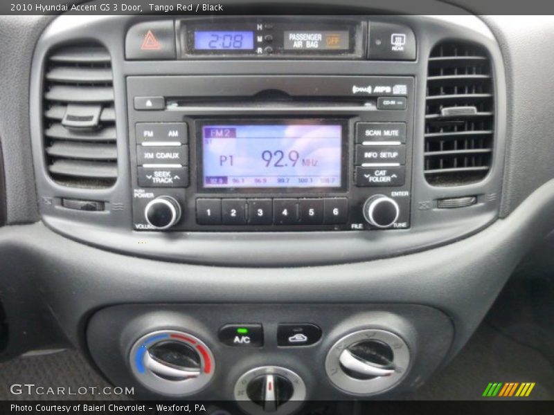 Controls of 2010 Accent GS 3 Door