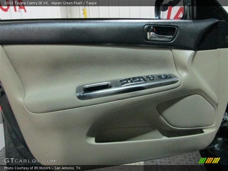 Aspen Green Pearl / Taupe 2003 Toyota Camry SE V6