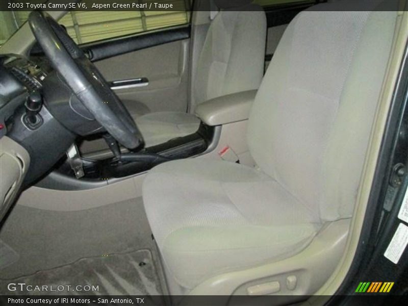 Aspen Green Pearl / Taupe 2003 Toyota Camry SE V6