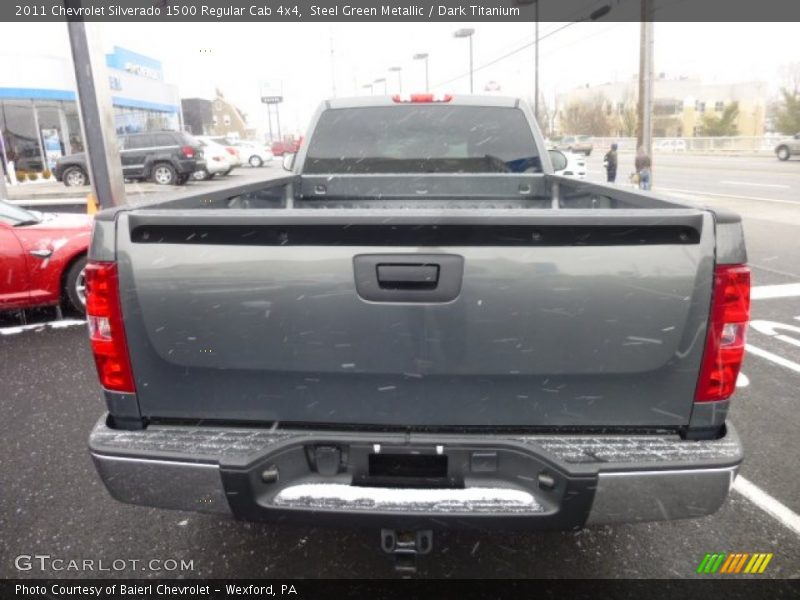 Steel Green Metallic / Dark Titanium 2011 Chevrolet Silverado 1500 Regular Cab 4x4