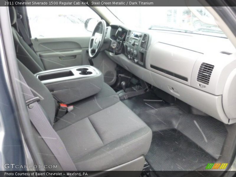 Steel Green Metallic / Dark Titanium 2011 Chevrolet Silverado 1500 Regular Cab 4x4