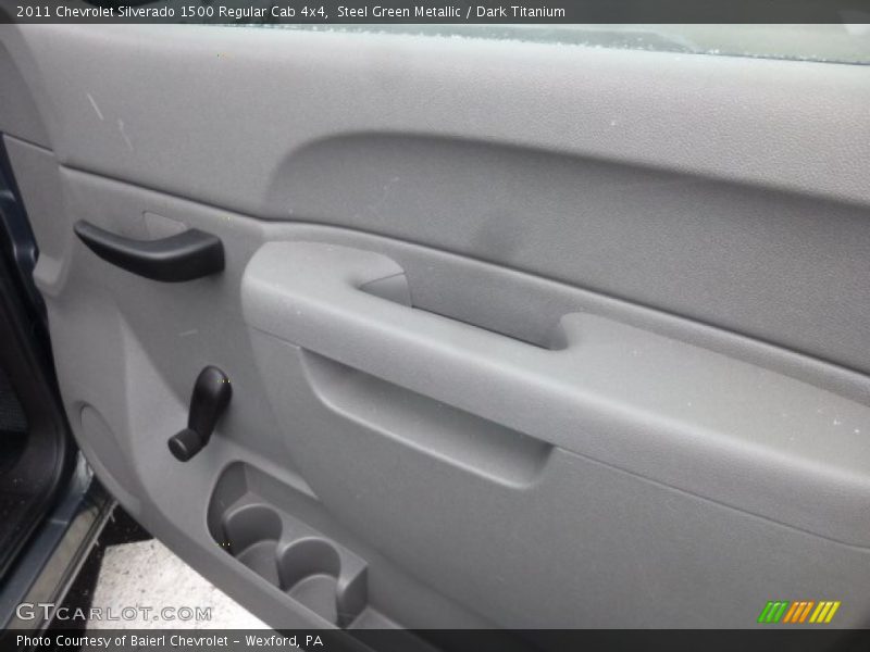 Steel Green Metallic / Dark Titanium 2011 Chevrolet Silverado 1500 Regular Cab 4x4